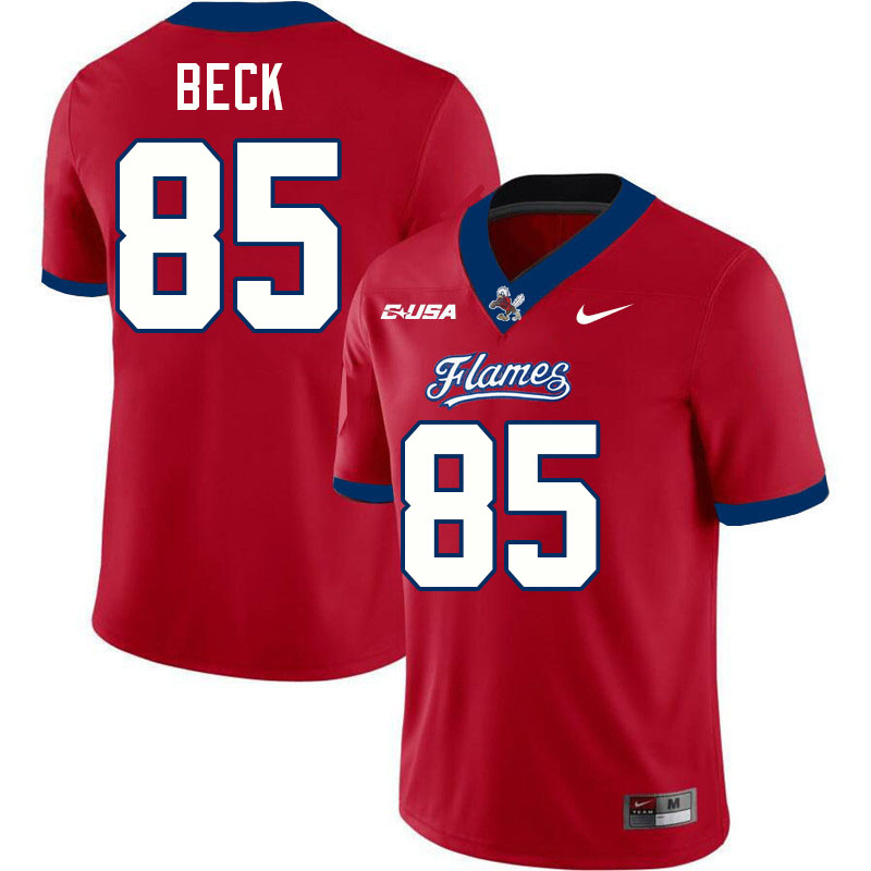 Liberty Flames #85 Brayden Beck College Football Jerseys Stitched-Red